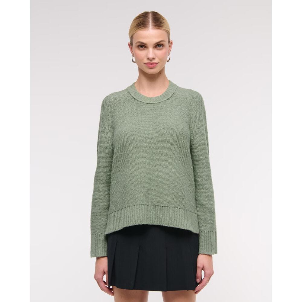 Abercrombie & Fitch Green Crew Neck Sweater